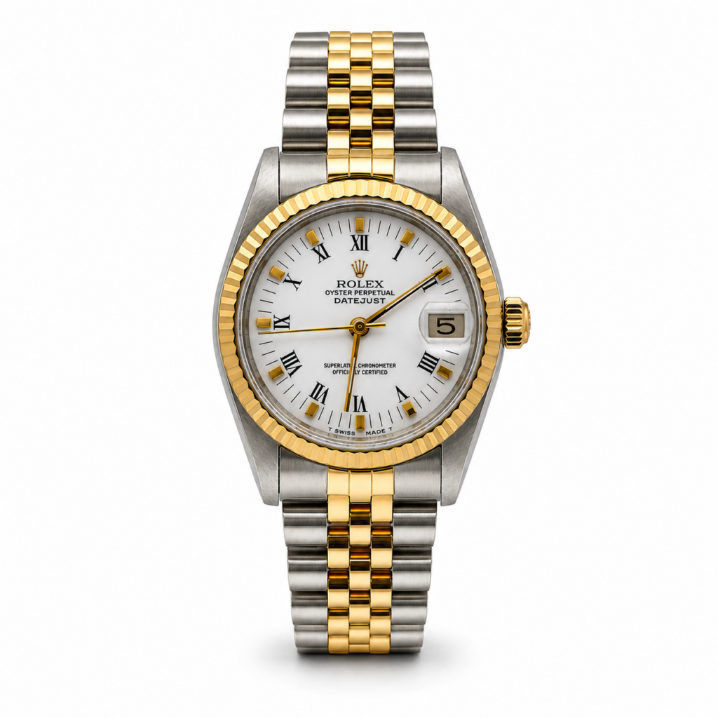 Rolex Datejust 31 68273 White Roman Dial Jubilee - Front View by Rolex