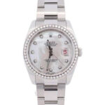 Rolex Datejust 116200 MOP Diamond Dial - Front View by Rolex