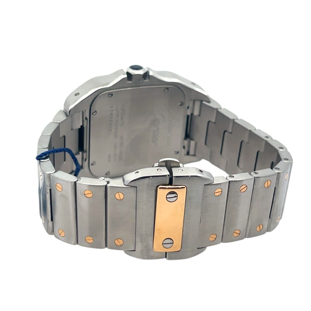 Cartier Santos 100 XL 2656 Steel and Yellow Gold White Dial - Angle View by Cartier