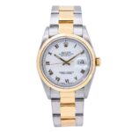 Rolex Datejust 16233 Steel & Yellow Gold White Roman Dial - Front View by Rolex