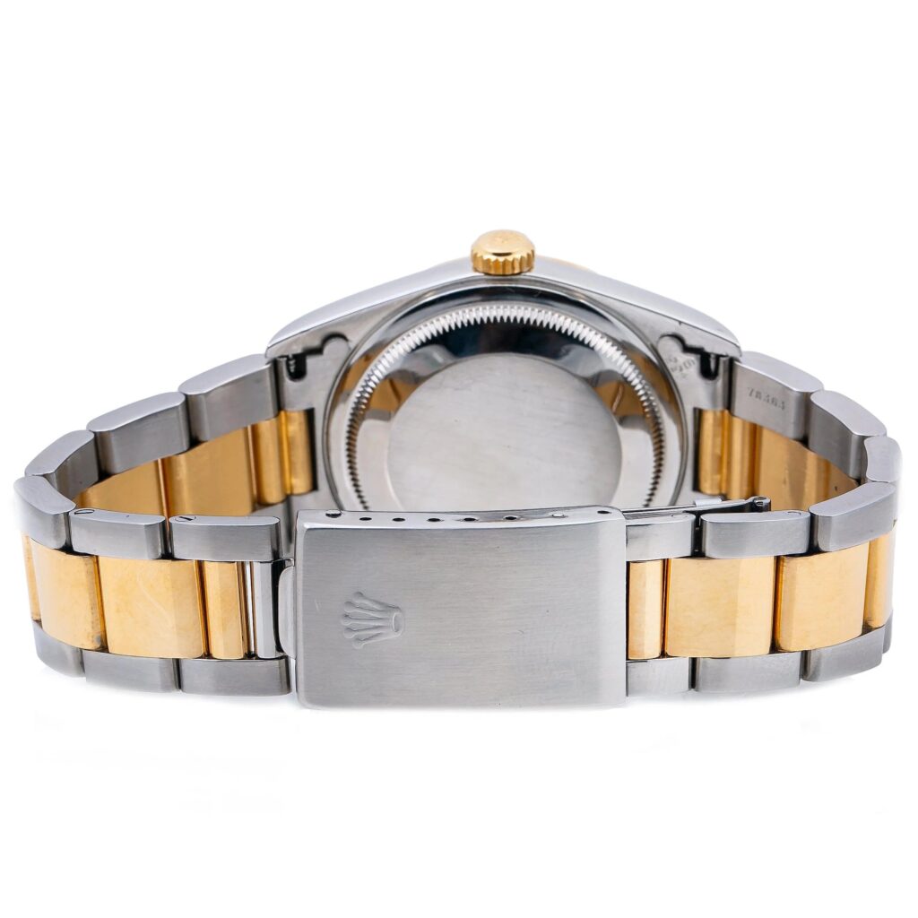 Rolex Datejust 16233 Steel & Yellow Gold White Roman Dial - Angle View by Rolex