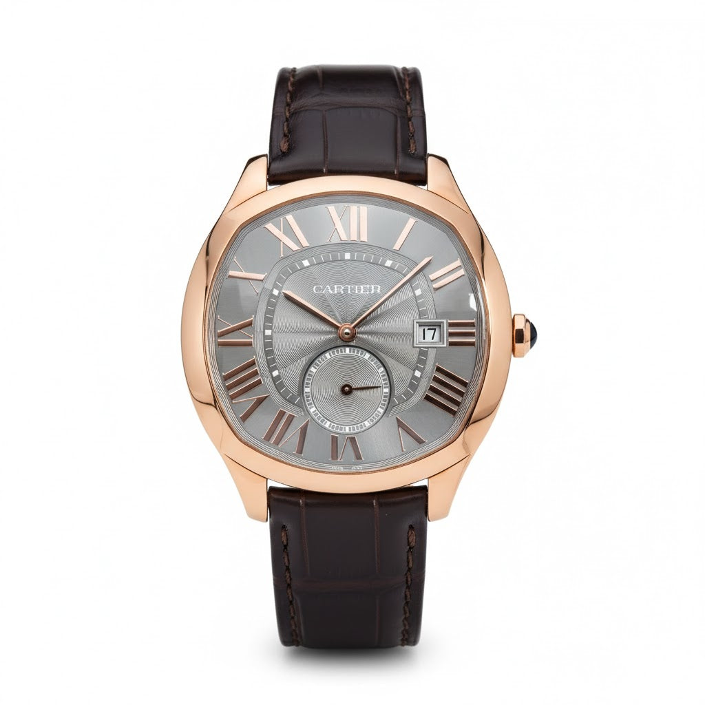 Cartier Drive De Cartier WGNM0004 Rose Gold Silver Roman Dial