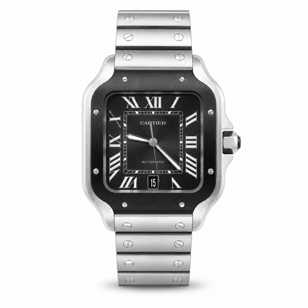 Cartier Santos WSSA0037 Steel Silver Dial - Front View by Cartier