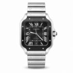 Cartier Santos WSSA0037 Steel Silver Dial - Front View by Cartier