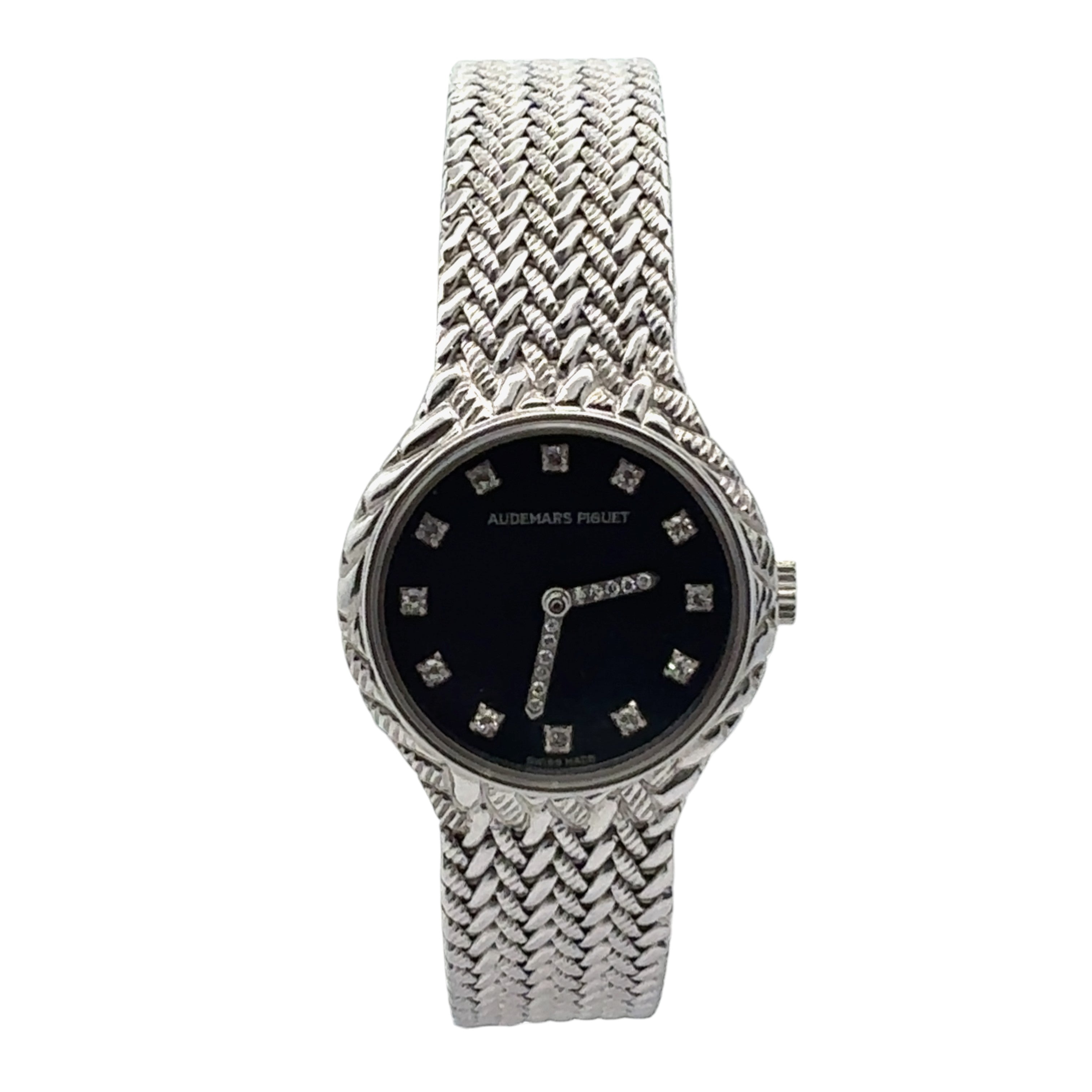 Audemars Piguet Cobra 18k White Gold 22mm Black Diamond Dial