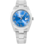 Rolex Oyster Perpetual 41mm 126300 Blue Roman Dial - Front View by Rolex