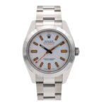 Rolex Milgauss 116400 Stainless Steel White Dial - Front View by Rolex