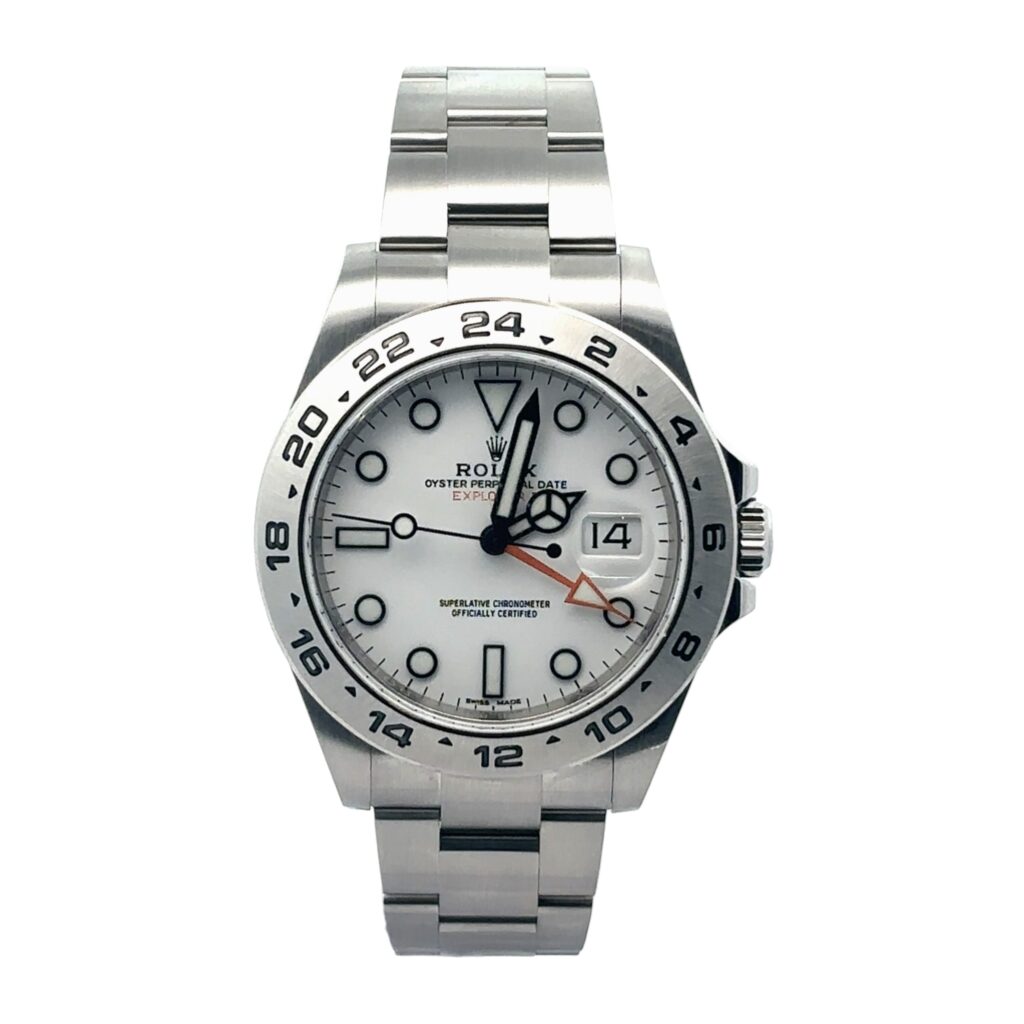 Rolex Explorer II 216570 Stainless Steel White Dial - Front View by Rolex
