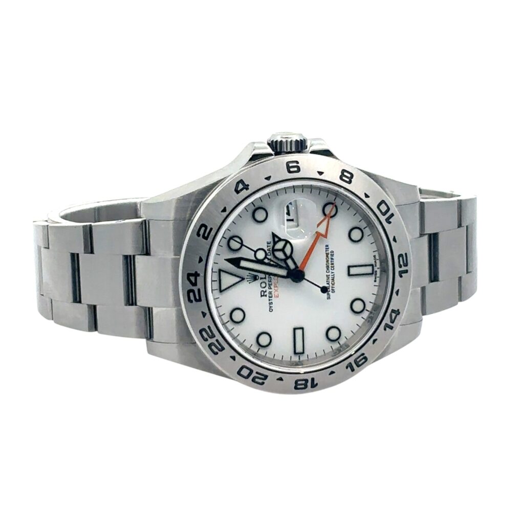 Rolex Explorer II 216570 Stainless Steel White Dial - Side View by Rolex