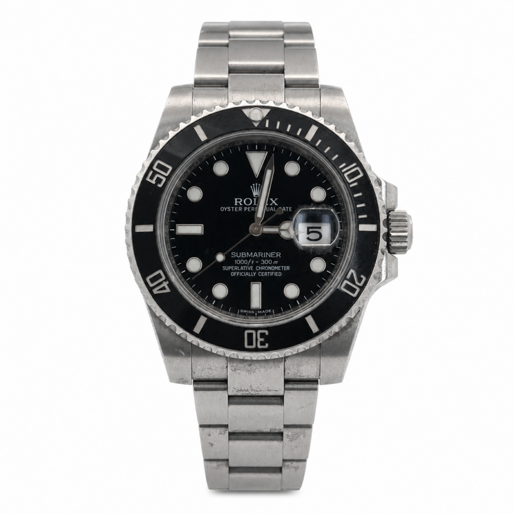 Rolex Submariner Date 116610LN Stainless Steel Black Dial - Front View by Rolex