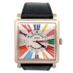 Franck Muller Master Square 6000 K SC DT 18K Gold Silver Dial - Front View by Franck Muller