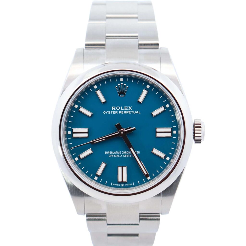 Rolex Oyster Perpetual 41 134300 Steel Blue Dial - Front View by Rolex