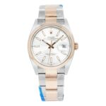 Rolex Datejust 36 126201 Two-Tone Rose Gold Silver Motif Dial - Front View by Rolex