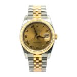 Rolex Datejust 116233 Steel & Yellow Gold Champagne Dial - Front View by Rolex