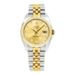 Rolex Datejust 36 116233 Yellow Gold and Steel Champagne Diamond Dial - Front View by Rolex