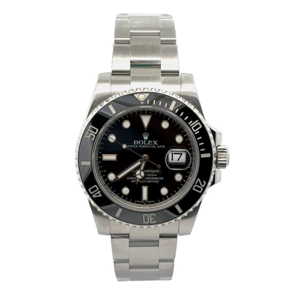 Rolex Submariner Date 116610LN Stainless Steel Black Dial - Front View by Rolex