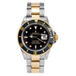 Rolex Submariner Date 16613LN Steel & Yellow Gold Black Dial - Front View by Rolex