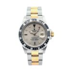 Rolex Submariner Date 16613 Steel & Gold Diamond Silver Dial - Front View by Rolex