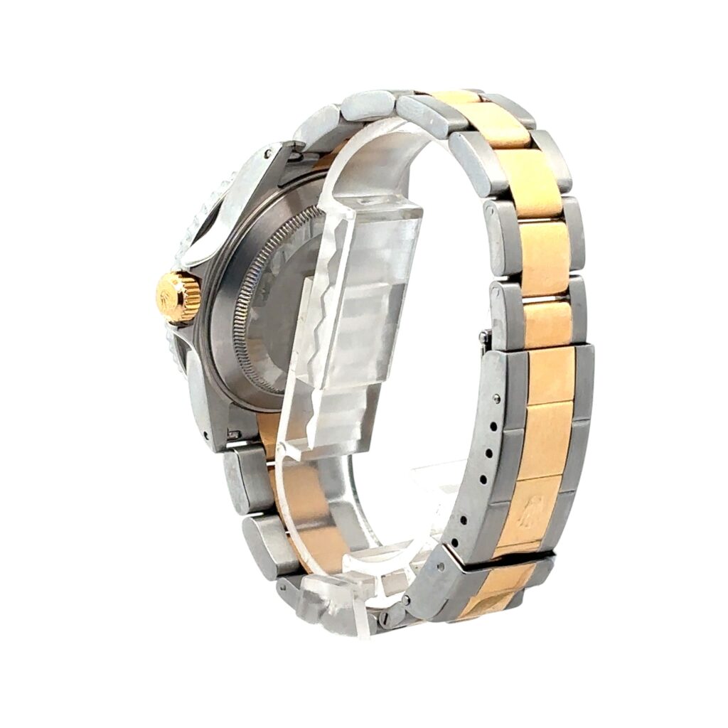 Rolex Submariner Date 16613 Steel & Gold Diamond Silver Dial - Angle View by Rolex