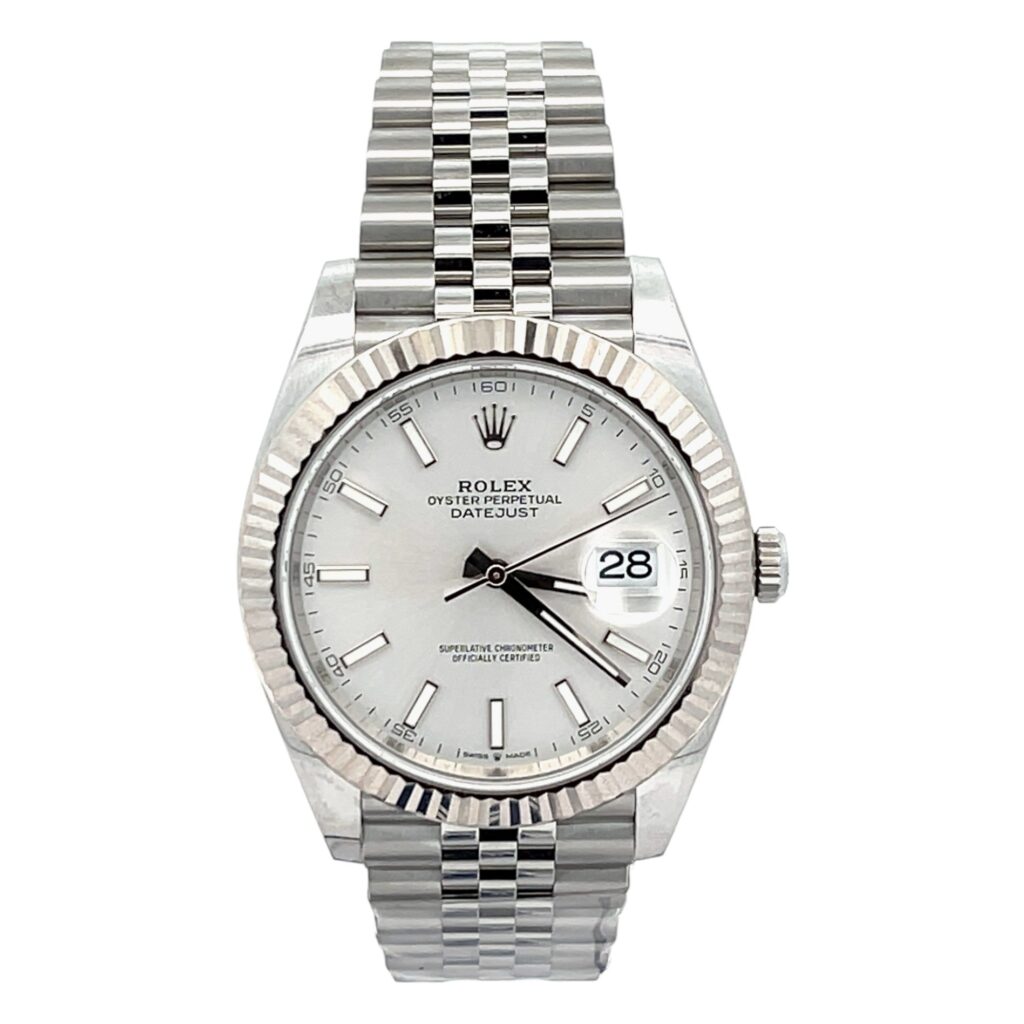Rolex Datejust 41 126334 Steel Silver Stick Dial - Front View by Rolex