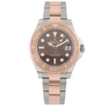 Rolex Yacht-Master 37 268621 Two-Tone Rose Gold Chocolate Dial - Front View by Rolex