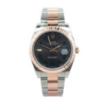 Rolex Datejust 41 126331 Rose Gold & Steel Wimbledon Grey Roman Dial - Front View by Rolex