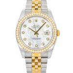 Rolex Datejust 116243 Two-Tone Champagne Diamond Dial - Front View by Rolex