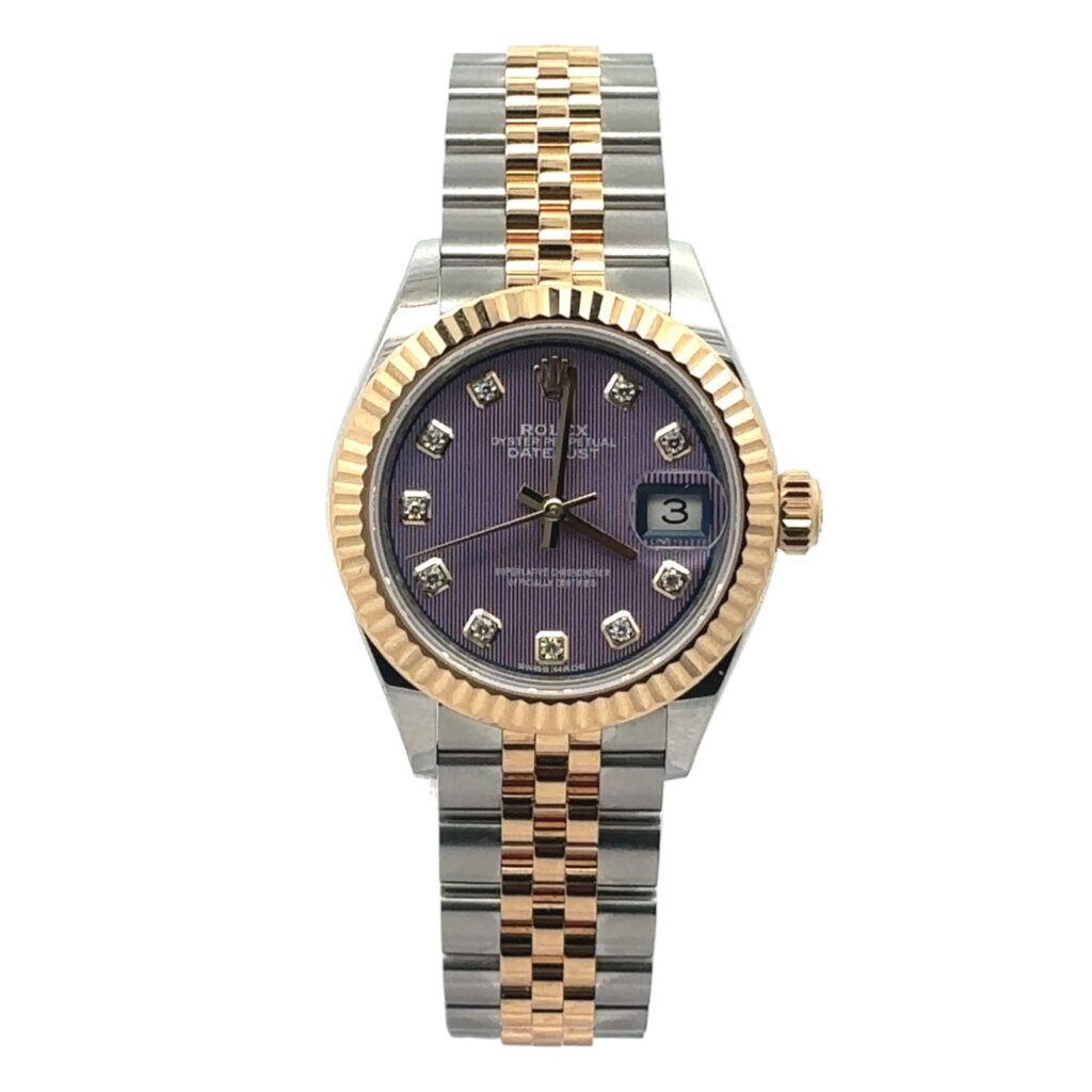 Rolex Lady-Datejust 279173 Two-Tone Lavender Diamond Dial - Front View by Rolex