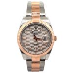 Rolex Datejust 41 126331 Two-Tone Rose Gold Silver Motif Dial - Front View by Rolex