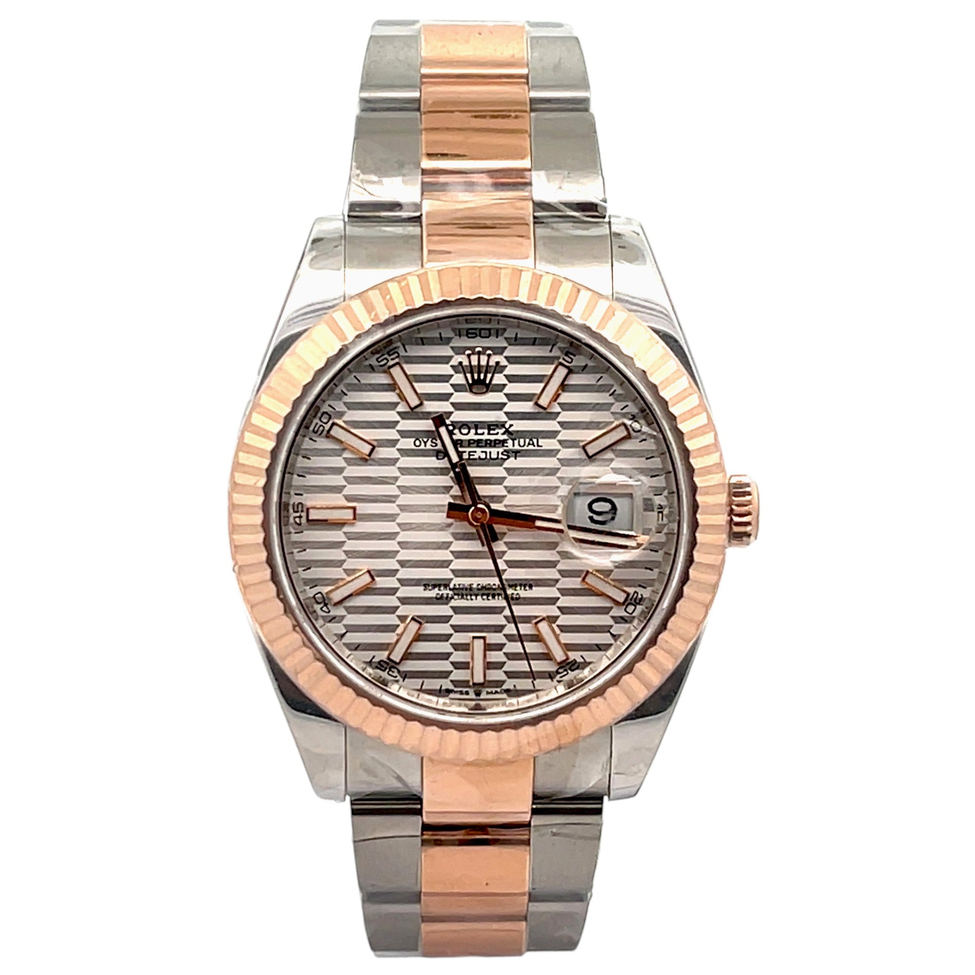 Rolex Datejust 41 126331 Two-Tone Rose Gold Silver Motif Dial