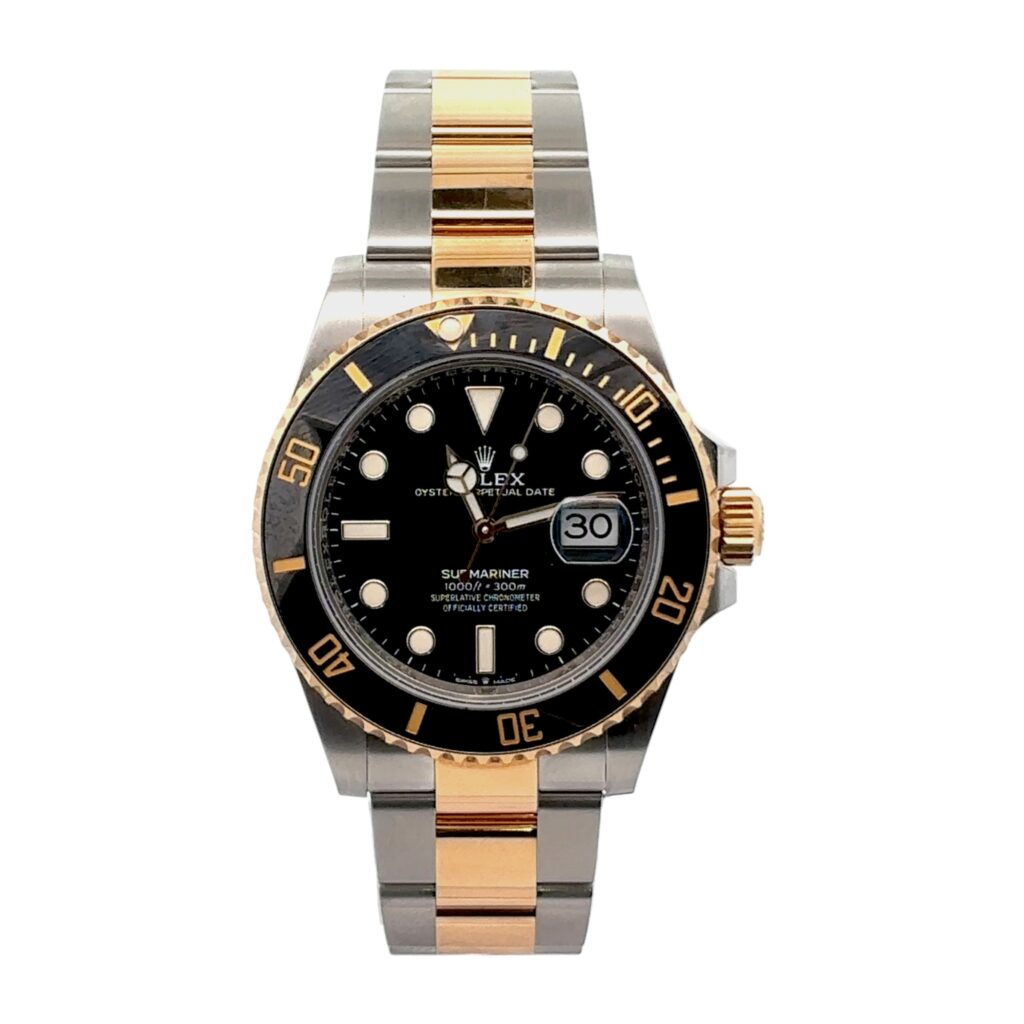 Rolex Submariner Date 126613LN Two-Tone Yellow Gold Black Dial - Front View by Rolex