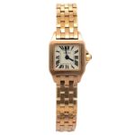Cartier Santos Demoiselle W25077X9 18K Rose Gold White Dial - Front View by Cartier