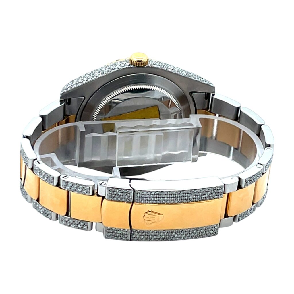 Rolex Datejust II 116333 Steel & Yellow Gold Diamond Black Roman Dial - Angle View by Rolex