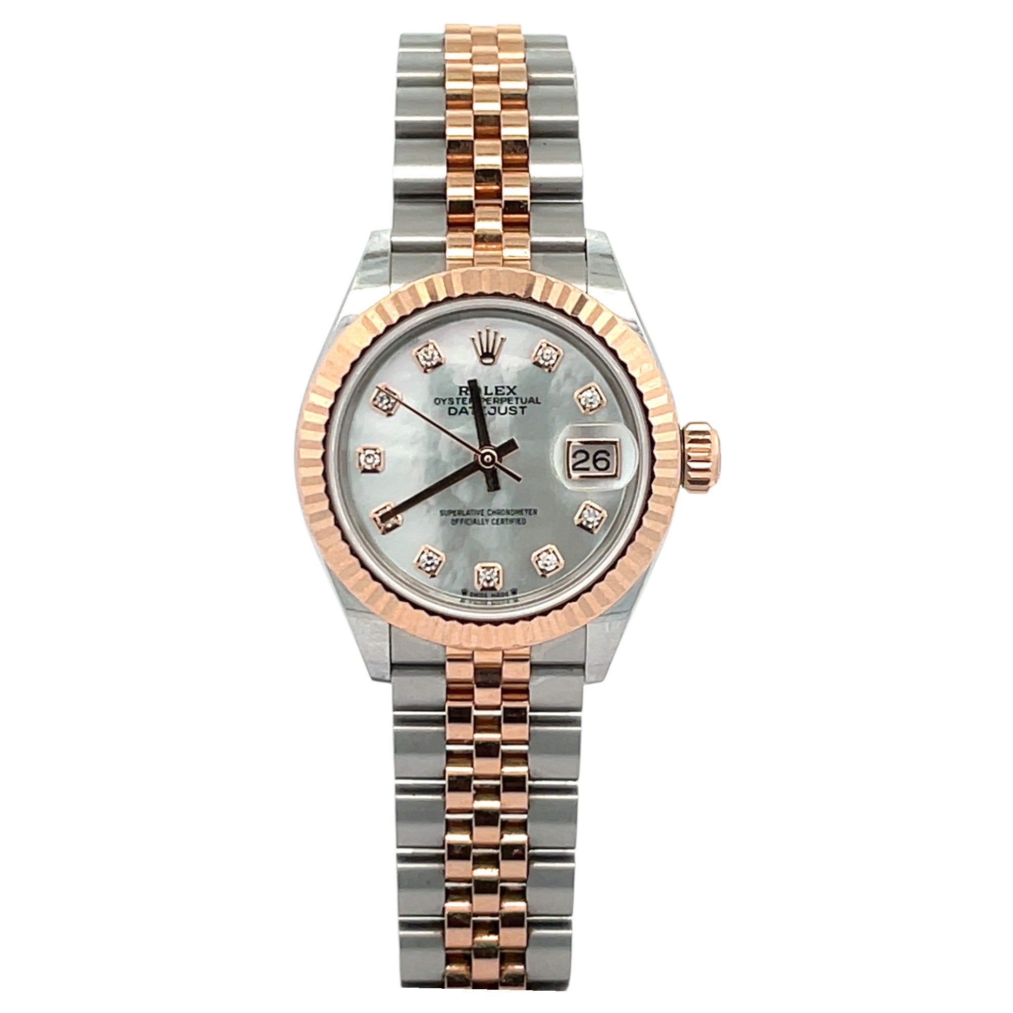 Rolex Datejust 279171 Two-Tone Rose Gold MOP Diamond Dial