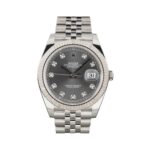 Rolex Datejust 41 126334 Steel Grey Diamond Dial - Front View by Rolex