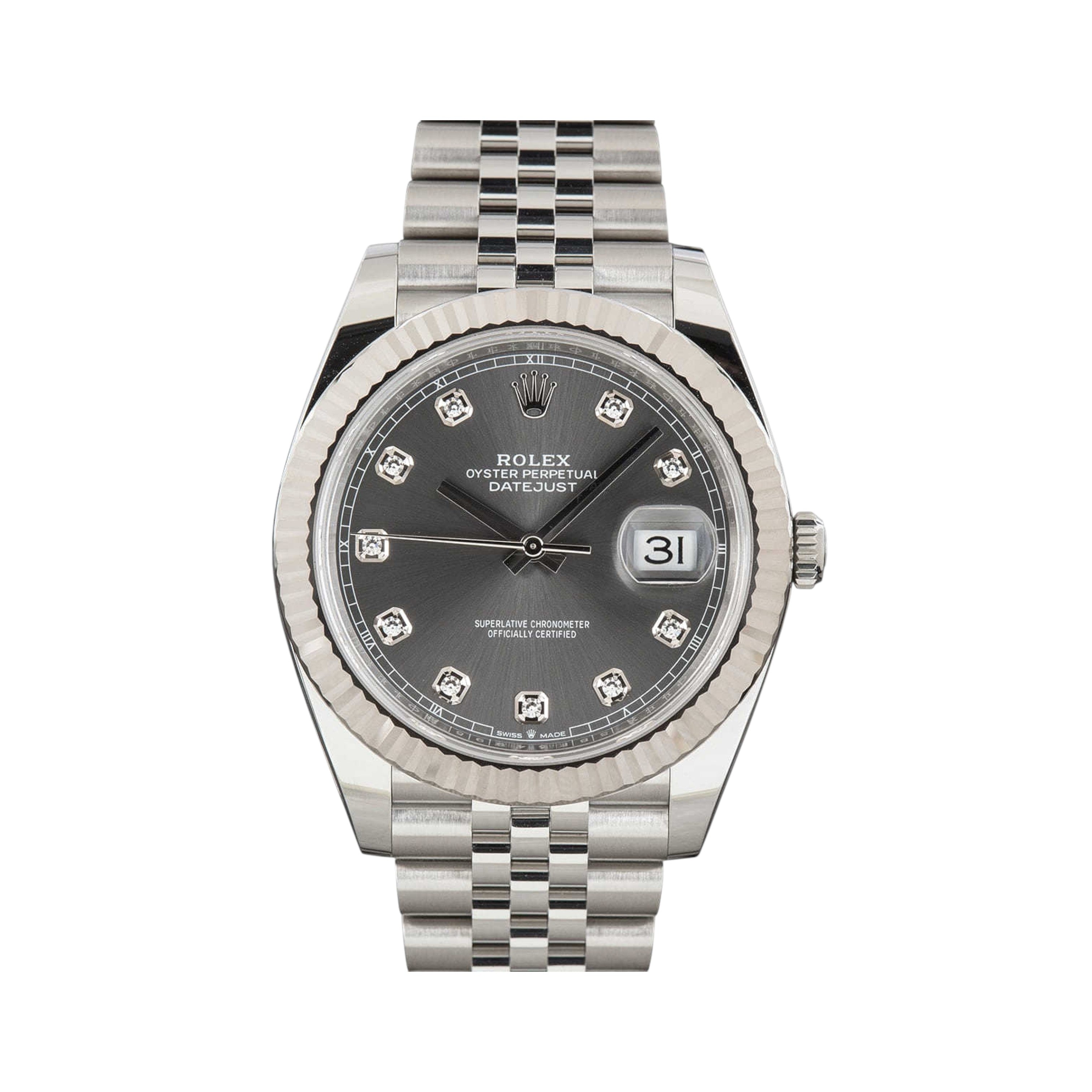 Rolex Datejust 41 126334 Steel Grey Diamond Dial