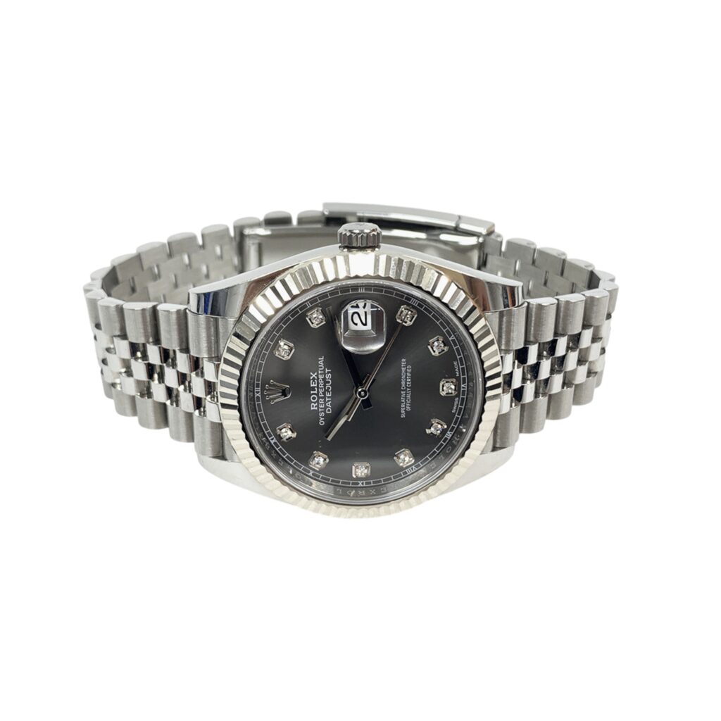 Rolex Datejust 41 126334 Steel Grey Diamond Dial - Angle View by Rolex