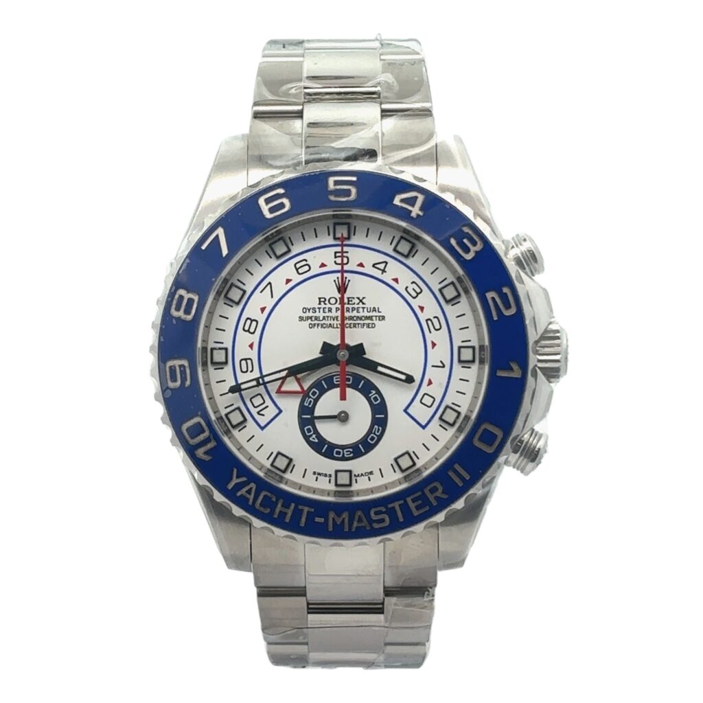 Rolex Yacht-Master II 116680 Stainless Steel White Dial - Angle View by Rolex