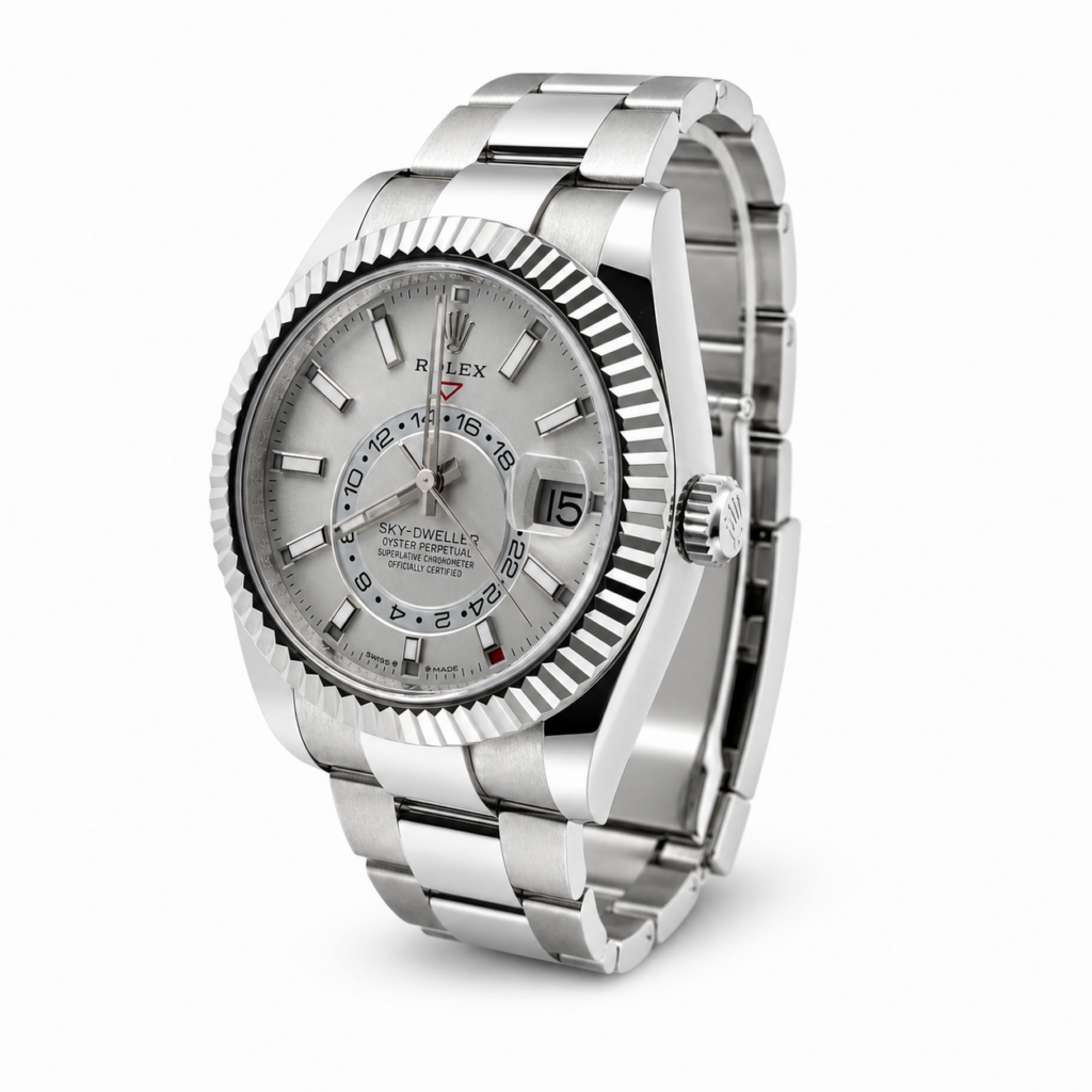 Rolex Sky-Dweller 336934 Stainless Steel White Dial - Front View by Rolex