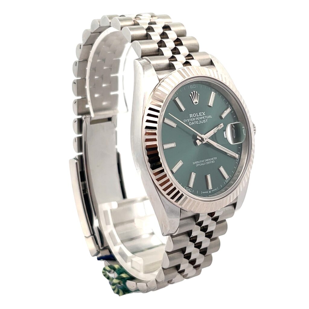 Rolex Datejust 41 126334 Steel Green Dial - Angle View by Rolex