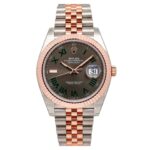 Rolex Datejust 41 126331 Rose Gold and Steel Wimbledon Grey Roman Dial - Front View by Rolex