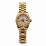 Rolex Lady-Datejust 179178 Yellow Gold Champagne Diamond Dial - Front View by Rolex