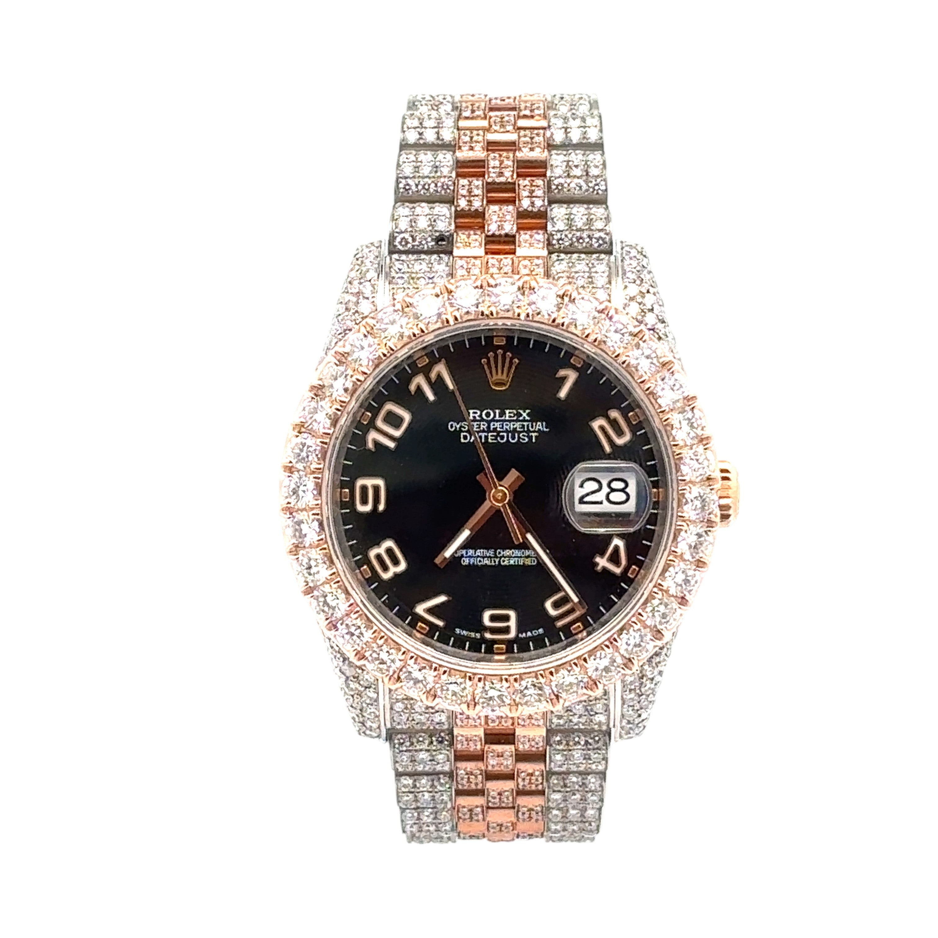 Rolex Datejust 116231 Rose Gold & Steel Black Concentric Dial