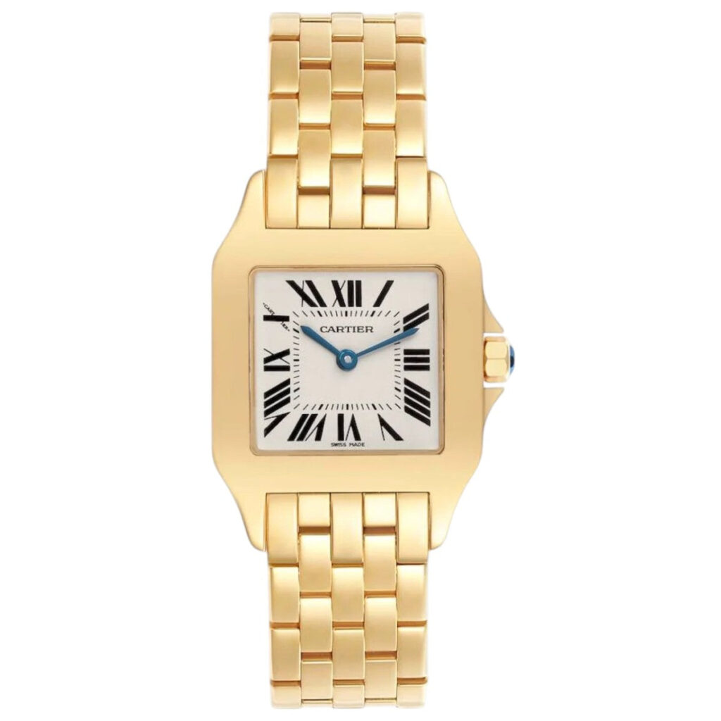Cartier Santos Demoiselle W25063X9 Rose Gold Champagne Dial - Front View by Cartier