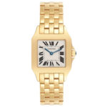 Cartier Santos Demoiselle W25063X9 Rose Gold Champagne Dial - Front View by Cartier