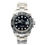 Rolex GMT-Master II 126710GRNR Stainless Steel Black Dial - Front View by Rolex