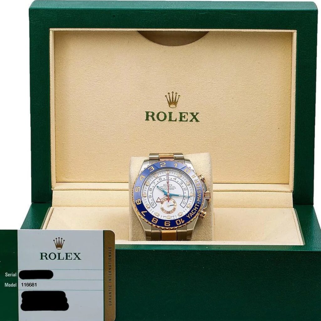 Rolex Yacht-Master II 116681 Steel & Everose Gold White Dial - Angle View by Rolex