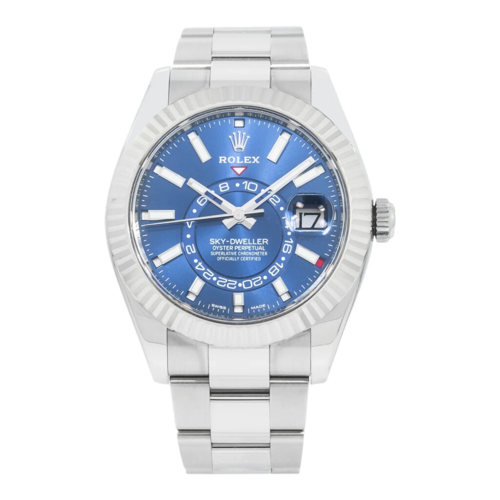 Rolex Sky-Dweller 326934 Steel White Gold Blue Dial - Front View by Rolex
