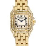 Cartier Panthere WF3072B9 Yellow Gold Diamond Champagne Dial - Front View by Cartier