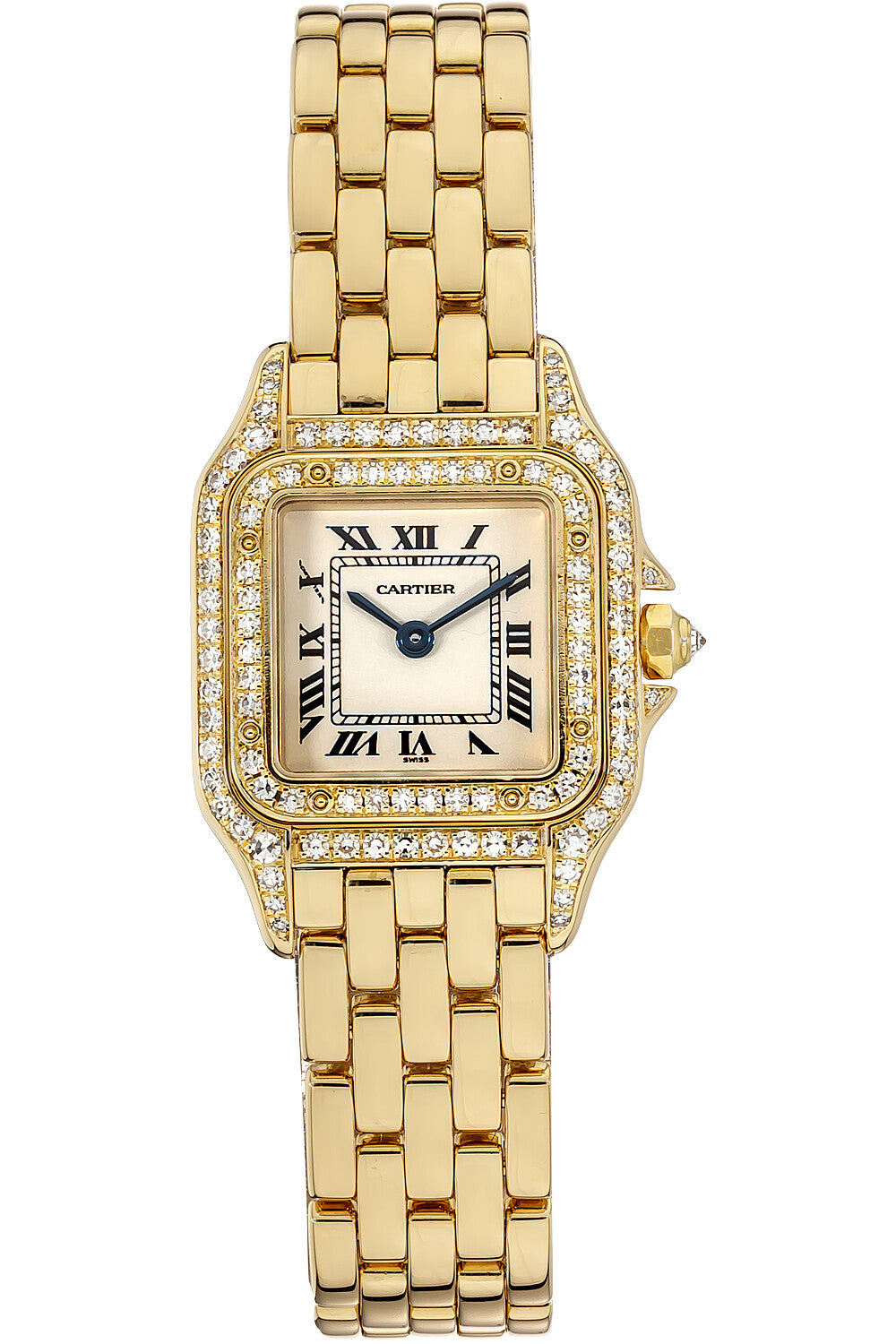 Cartier Panthere WF3072B9 Yellow Gold Diamond Champagne Dial